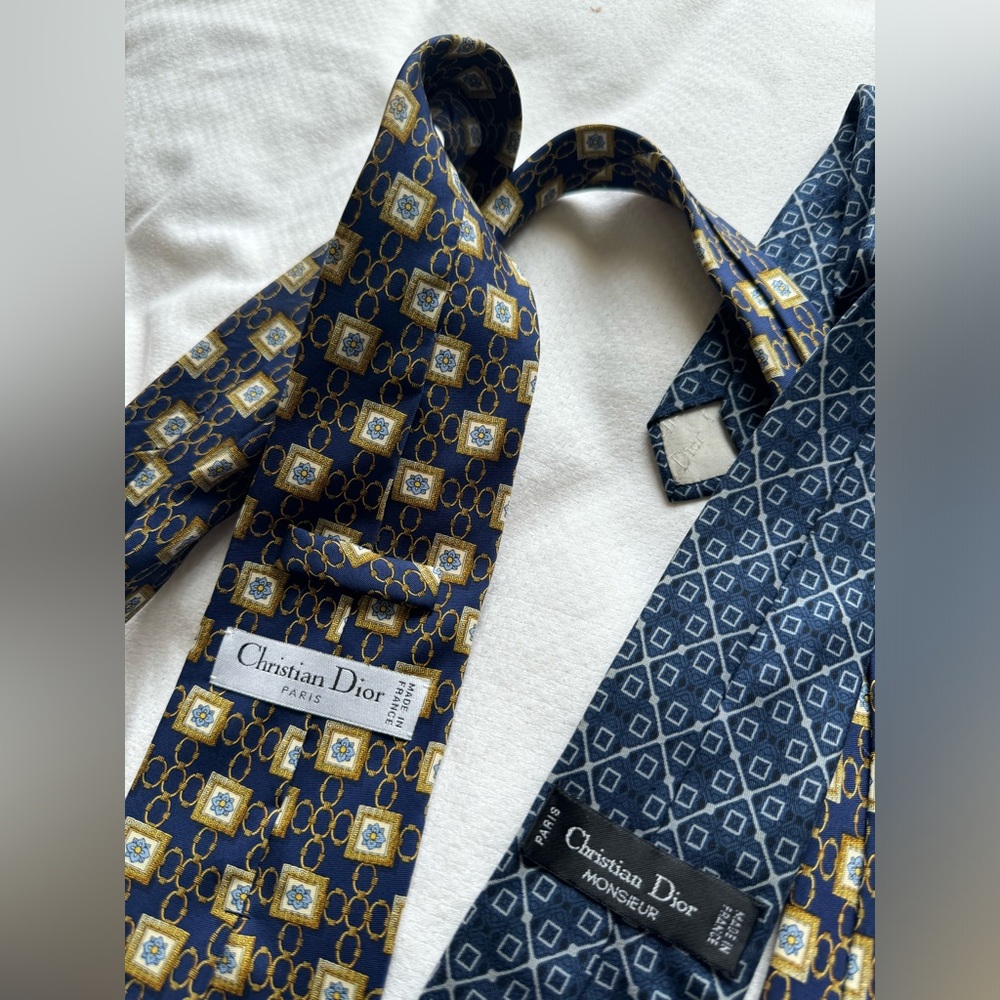 2 Mens Ties ( Christian Dior) - Picture 9 of 15
